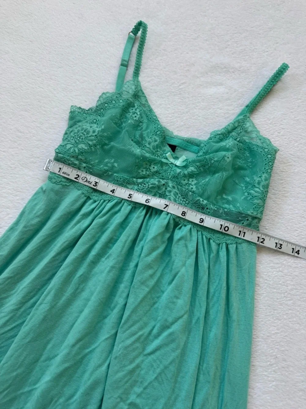 INC International Concepts Mint Green Lace-Trim Chemise - Picture 4 of 8